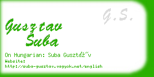 gusztav suba business card